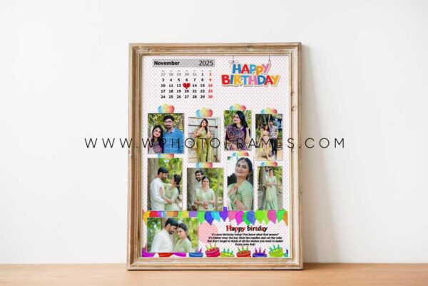 Birthday Calender Photo Frame Design 2