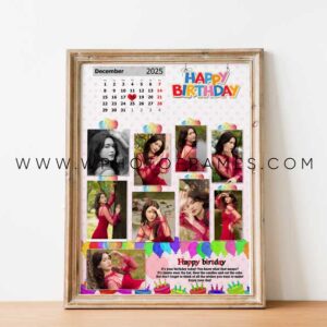Birthday Calender Photo Frame Design 1