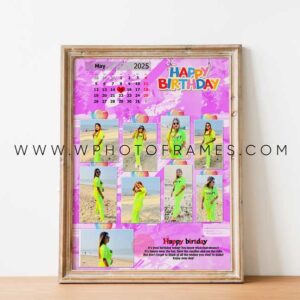 Birthday Calender Photo Frame Design 8