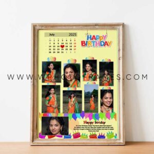 Birthday Calender Photo Frame Design 6