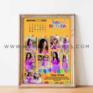 Birthday Calender Photo Frame Design 4