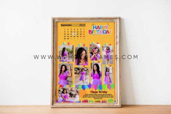 Birthday Calender Photo Frame Design 5 - Image 2