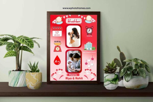 Customised Baby Birth Frame